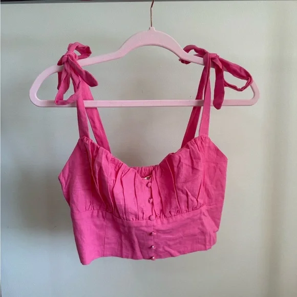 Altar’D State NWT Pink Sleeveless Crop Top - Picture 2 of 6